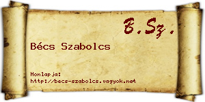 Bécs Szabolcs névjegykártya